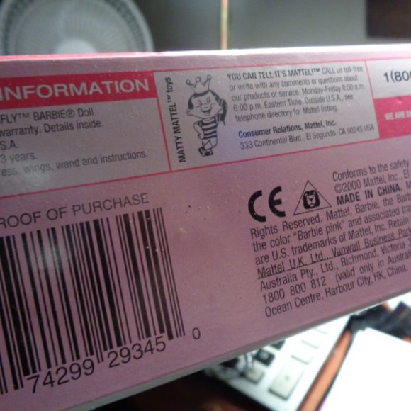 Barbie Flying Butterfly Doll, By Mattel 2000, Sealed in Box - Picture 5 of 5